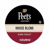 Peet's K-Cup House Blend Coffee, Dark, 22 K-Cup, 4/Carton (GMT2410CT) Case of 88
