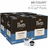 Peet's K-Cup Cafe Domingo Coffee, Medium, 22 K-Cup, 4/Carton (GMT2404CT) Case of 88