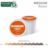 Dunkin' Donuts Donuts K-Cup Pumpkin Spice Coffee, Medium, 22 K-Cup, 4/Carton (GMT7596CT) Case of 88