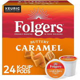 Folgers Folgers K-Cup Buttery Caramel Coffee, Medium, 24 K-Cup, 4/Carton (GMT7461CT) Case of 96