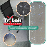Floortex Cleartex TrYlok Chair Mat, 47" x 29", Clear, Carpeted Floor, Chair, Indoor, Low Pile, Rectangular (FLRNRCMFLVT0001) Each