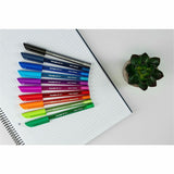 Schneider Vizz Ballpoint Pens, Black, Red, Blue, Midnight Blue, Light Blue, Green, Light Green, Violet, Pink, Orange Ink (RED102290) Each