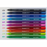 Schneider Vizz Ballpoint Pens, Black, Red, Blue, Midnight Blue, Light Blue, Green, Light Green, Violet, Pink, Orange Ink (RED102290) Each