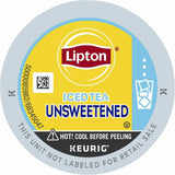 Lipton Lipton Unsweetened Iced Black Tea Black Iced Tea K-Cup, Pod, 24 K-Cup, Caffeinated, 4/Carton (GMT0543CT) Case of 96