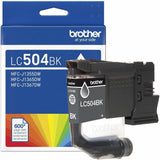 Brother Original Standard Yield Inkjet Ink Cartridge, Black, 600 Pages (BRTLC504BKS) Each