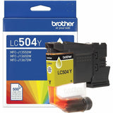 Brother Original Standard Yield Inkjet Ink Cartridge, Yellow, 500 Pages (BRTLC504YS) Each