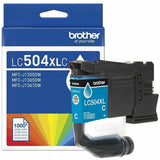 Brother LC504XLC Original High Yield Inkjet Ink Cartridge, Cyan, 1,000 pages (BRTLC504XLCS) Each