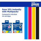 Brother Original Standard Yield Inkjet Ink Cartridge, Cyan, Magenta, Yellow, 500 Pages, 3/Pack (BRTLC5043PKS) Pack of 3