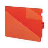Smead™ End Tab Poly Out Guides, Two-Pocket Style, 1/3-Cut End Tab, Out, 8.5 x 11, Red, 50/Box (SMD61960) Box of 50