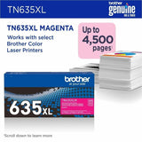 Brother TN635XLM Original High Yield Laser Toner Cartridge, 4500 Pages, Magenta (BRTTN635XLM) Each