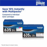 Brother TN635C Original Standard Yield Laser Toner Cartridge, 1800 pages, Cyan (BRTTN635C) Each
