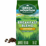 Green Mountain Coffee Roasters Whole Bean Breakfast Blend Whole Bean Coffee, Light, Sweet, Nutty, Kosher (GMT7567) Each