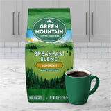 Green Mountain Coffee Roasters Whole Bean Breakfast Blend Whole Bean Coffee, Light, Sweet, Nutty, Kosher (GMT7567) Each