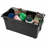 Remington Heavy-Duty Storage Container, External Dimensions: 30" x 16" x 15.3", 75 lb, Black, Green (IRS296005) Each