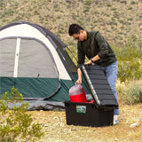Remington Heavy-Duty Storage Container, External Dimensions: 30" x 16" x 15.3", 75 lb, Black, Green (IRS296005) Each