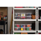 IRIS 6QT Non-Latching Box, External Dimensions: 14.3" x 8.3" x 4.9", Clear, 1.50 gal, Lid Closure (IRS100145) Each