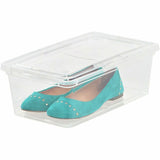 IRIS 6QT Non-Latching Box, External Dimensions: 14.3" x 8.3" x 4.9", Clear, 1.50 gal, Lid Closure (IRS100145) Each