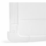 IRIS 6.2 QT Stack-and-Pull Storage Tote, External Dimensions: 14.1" x 8.1" x 4.6", Clear, Gray (IRS300008) Each
