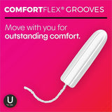 U by Kotex Click Compact Tampons, Regular, 16/Pack, 8/Carton (KCC53445CT) Case of 8