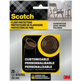 Scotch Custom-Fit Felt Pads, Brown, 1Each (MMMSP882NA) Each