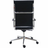 Lorell Tempo Modern Leather High-Back Executive Chair, Black (LLR63220) Each