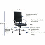Lorell Tempo Modern Leather High-Back Executive Chair, Black (LLR63220) Each