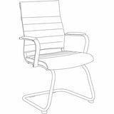 Lorell Tempo Modern Leather Guest Chair, Black (LLR63222) Each