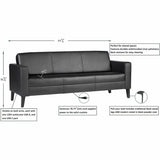 Lorell Clarke Series Sofa with Antimicrobial Upholstery and Power, 77.3" x 29.8" x 31" Overall Dimension (LLR86950) Each