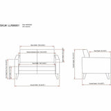 Lorell Clarke Series Loveseat with Antimicrobial Upholstery and Power, 53.2" x 29.8" x 31" Overall Dimension (LLR86951) Each