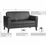 Lorell Clarke Series Loveseat with Antimicrobial Upholstery and Power, 53.2" x 29.8" x 31" Overall Dimension (LLR86951) Each