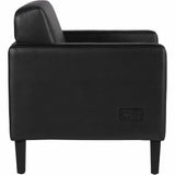 Lorell Clarke Series Club Chair with Antimicrobial Upholstery and Power, Black (LLR86952) Each