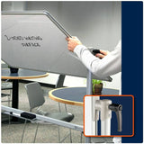 Quartet Nano-Clean 2-Sided Magnetic DryErase Easel, 48" (4 ft) Width x 36" (3 ft) Height, White Surface, Silver Frame (QRT284836A01R) Each
