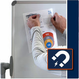 Quartet Nano-Clean 2-Sided Magnetic DryErase Easel, 48" (4 ft) Width x 36" (3 ft) Height, White Surface, Silver Frame (QRT284836A01R) Each