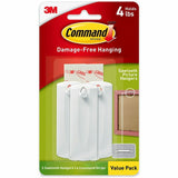 Command Sawtooth Picture Hangers, 4 lb (1.81 kg) Capacity, White, 3 Hangers, Durable, Adhesive, 1/Pack (MMM17042ES) Each