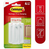 Command Sawtooth Picture Hangers, 4 lb (1.81 kg) Capacity, White, 3 Hangers, Durable, Adhesive, 1/Pack (MMM17042ES) Each