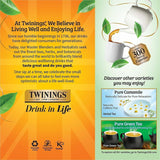 Twinings Pure Peppermint Tea Herbal Tea, Caffeine-free, Organic, 20/Box (TWGF06337) Box of 20
