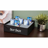 Seat Sack Classroom Cell Phone Organizer Tray, 3.50" x 12.50" x 4.90", Black, 36, Desk (SSKPB036) Each