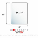 Floortex Unomat Chair Mat, 60" x 48" x 0.650" Thickness, Clear, Rectangular, Polyester, Polymer (FLRNRCMFLPD0002) Each