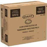 Dart 12-24 oz PET Plastic Straw-Slotted Lid, 100/Pack, 10/Carton (SCC626TS) Case of 1000