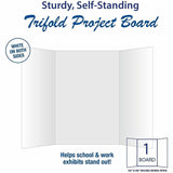 Geographics Royal Brites Tri-Fold Project Boards, 36" x 48", White, Kraft, 12/Carton (GEO27145) Case of 12