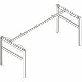 Lorell Table Base, Powder Coated H-shaped, Silver Base, 28.50" Height x 71.60" Width x 29.10" Depth (LLR16284) Each