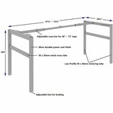 Lorell Table Base, Powder Coated H-shaped, Silver Base, 28.50" Height x 71.60" Width x 29.10" Depth (LLR16284) Each