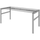 Lorell Table Base, Powder Coated H-shaped, Silver Base, 28.50" Height x 71.60" Width x 29.10" Depth (LLR16284) Each