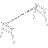 Lorell Table Base, Powder Coated A-shaped, Black Base, 28.50" Height x 71.60" Width x 29.10" Depth (LLR16287) Each