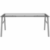 Lorell Table Base, Powder Coated A-shaped, Silver Base, 28.50" Height x 71.60" Width x 29.10" Depth (LLR16290) Each