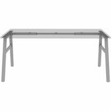 Lorell Table Base, Powder Coated A-shaped, Silver Base, 28.50" Height x 71.60" Width x 29.10" Depth (LLR16290) Each