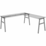 Lorell Table Base, Powder Coated A-shaped, Silver Base, 28.50" Height x 71.60" Width x 23.20" Depth (LLR16289) Each