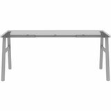 Lorell Table Base, Powder Coated A-shaped, Silver Base, 28.50" Height x 71.60" Width x 23.20" Depth (LLR16289) Each