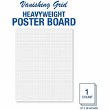 Geographics Royal Brites Gridboard Poster Board, 22" x 28", White, 24/Carton (GEO72709F) Case of 24