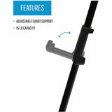 Lorell Presentation Easel, 20 lb Load Capacity, Aluminum, Steel, Metal, Black (LLR43027) Each